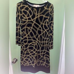 Michael Kors Sz Small long sleeve chain link swing dress
